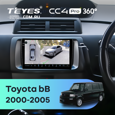 Штатная магнитола Teyes CC4 Pro 360 12/256 Toyota bB 1 (2000-2005)