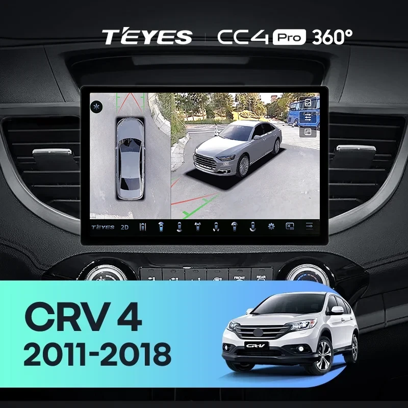 Штатная магнитола Teyes CC4 Pro 360 8/128 Honda CR-V 4 RM RE (2011-2018) Тип-C (11") 9 inch