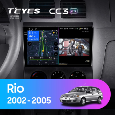 Штатная магнитола Teyes CC3 2K 4/32 Kia Rio 1 (2002-2005)