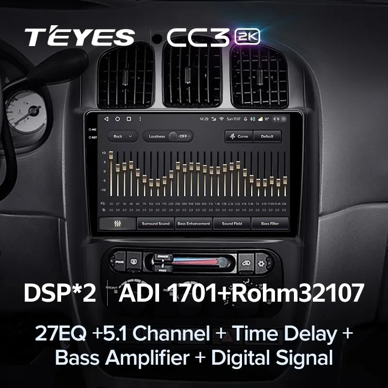 Штатная магнитола Teyes CC3 2K 360 6/128 Dodge Caravan 4 (2000-2007) Тип-A