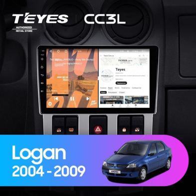 Штатная магнитола Teyes CC3L 4/64 Renault Logan 1 (2004-2009)