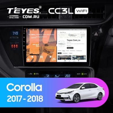 Штатная магнитола Teyes CC3L WiFi 2/32 Toyota Corolla (2017-2018) Тип-A
