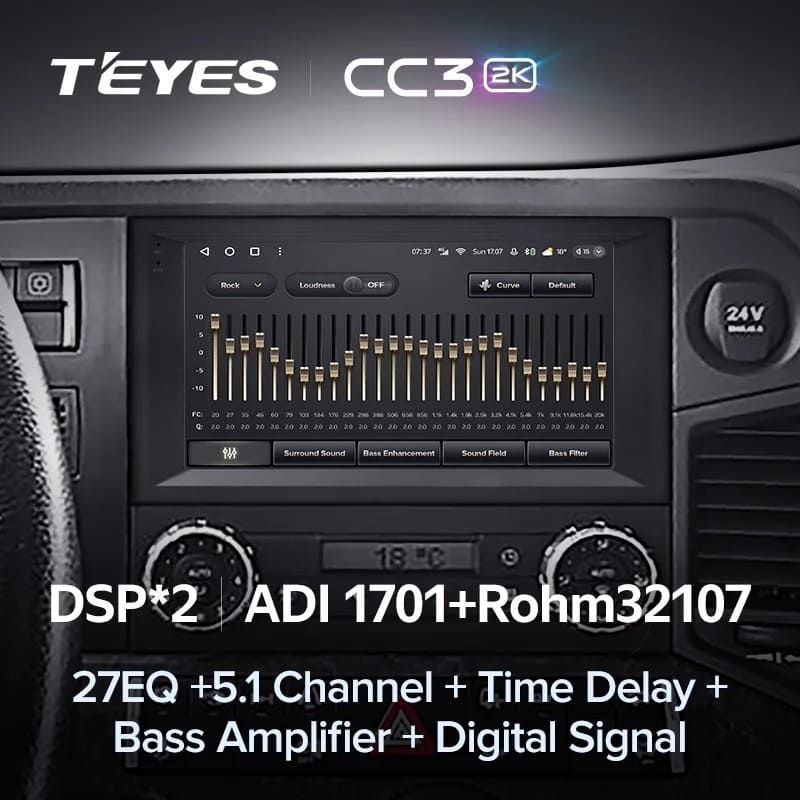 Штатная магнитола Teyes CC3 2K 4/32 Mercedes-Benz Actros (2011-2023)