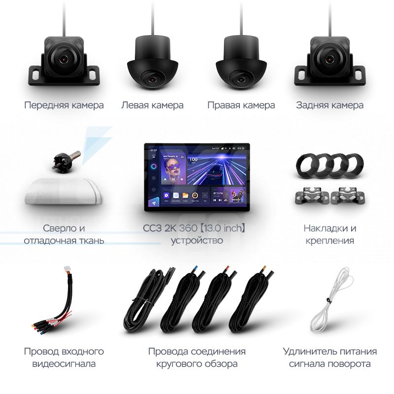 Штатная магнитола Teyes CC3 2K 360 6/128 Hyundai Tucson 3 (2015-2018) Тип-A (13")