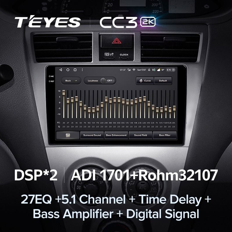 Штатная магнитола Teyes CC3 2K 4/32 Toyota Vios 2 (2007-2013)