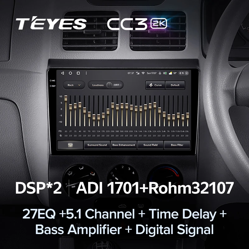 Штатная магнитола Teyes CC3 2K 4/64 Kia Rio 1 (2002-2005)