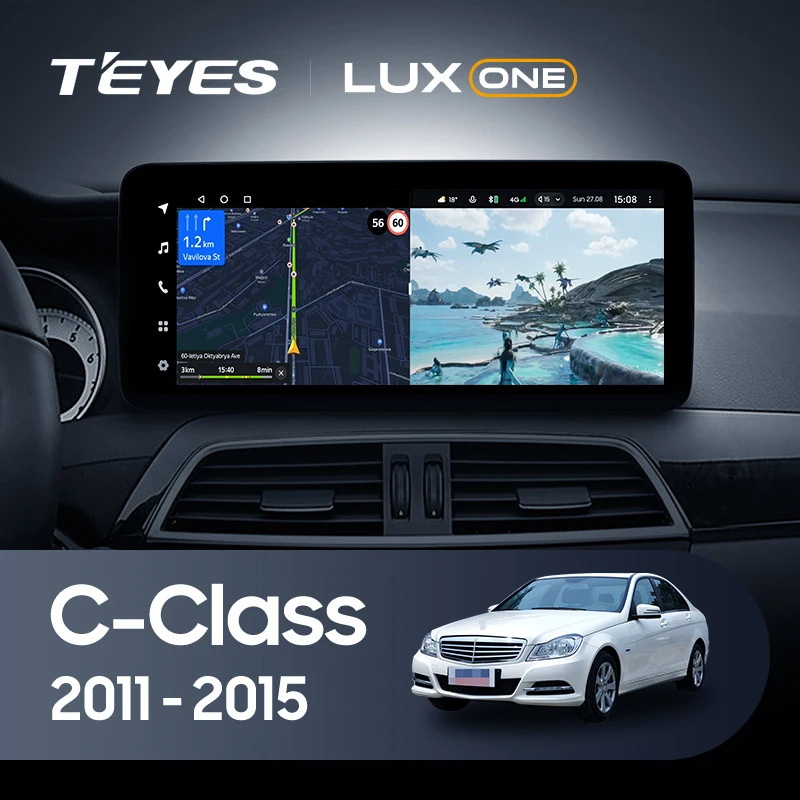 Штатная магнитола Teyes LUX ONE 360 6/128 Mercedes-Benz C-Class W204 C204 S204 (NTG 4.5) (2011-2015) Universal