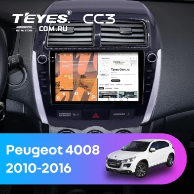 Штатная магнитола Teyes CC3 4/32 Peugeot 4008 (2010-2016) Тип-B (9")