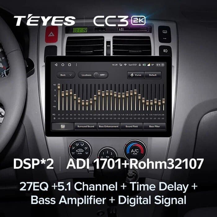 Штатная магнитола Teyes CC3 2K 6/128 Hyundai Tucson 1 (2004-2009) (11")