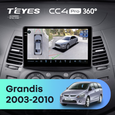 Штатная магнитола Teyes CC4 Pro 360 12/256 Mitsubishi Grandis 1 (2003-2010) F1