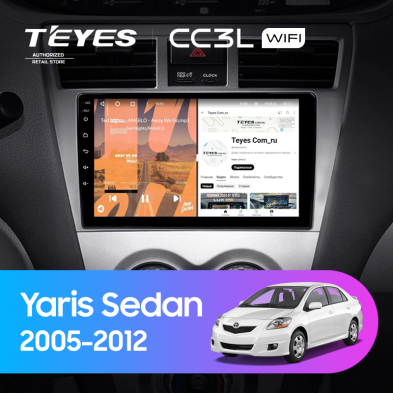 Штатная магнитола Teyes CC3L WiFi 2/32 Toyota Yaris Sedan (2005-2012)