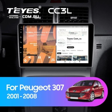 Штатная магнитола Teyes CC3L 4/32 Peugeot 307 1 (2001-2008)