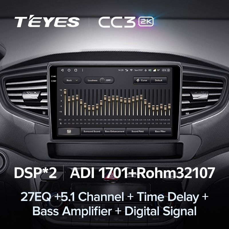 Штатная магнитола Teyes CC3 2K 6/128 Hyundai Ioniq AE (2016-2023) Тип-A