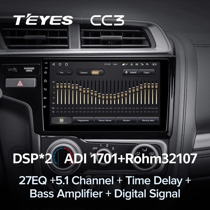 Штатная магнитола Teyes CC3 4/32 Honda Fit 3 (2013-2020) Тип-A