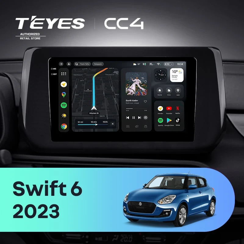 Штатная магнитола Teyes CC4 8/128 Suzuki Swift 6 (2023-2026)