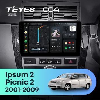 Штатная магнитола Teyes CC4 8/128 Toyota Ipsum 2 ACM20 (2001-2009)