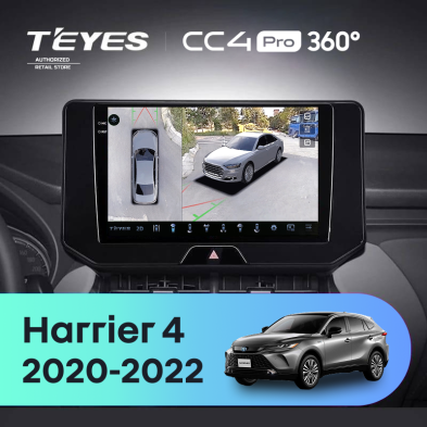 Штатная магнитола Teyes CC4 Pro 360 8/128 Toyota Harrier 4 XU80 (2020-2022)