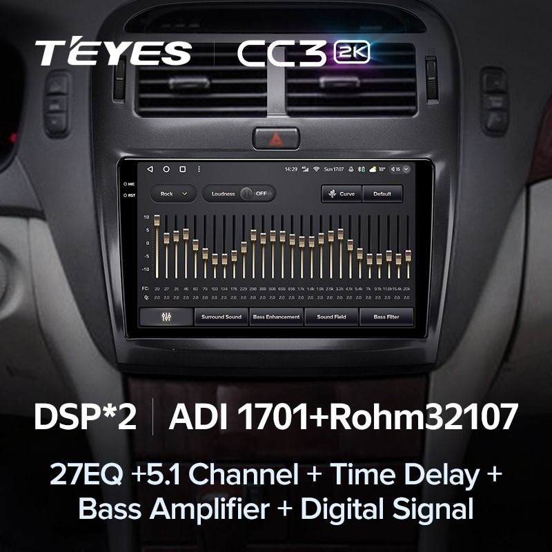 Штатная магнитола Teyes CC3 2K 4/32 Lexus LS430 XF30 (2000-2006) F1