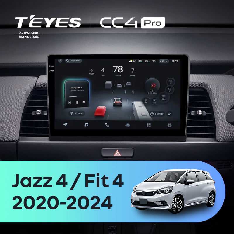 Штатная магнитола Teyes CC4 Pro 8/128 Honda Jazz 4 (2020-2024) Тип-B Правый руль