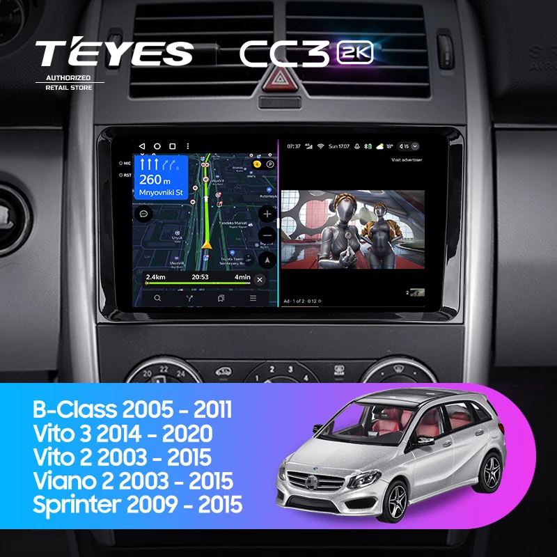 Штатная магнитола Teyes CC3 2K 4/64 Mercedes-Benz Vito W639\W447 (2006-2022)