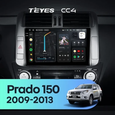 Штатная магнитола Teyes CC4 8/128 Toyota Land Cruiser Prado 150 (2009-2013) F1 Тип-C