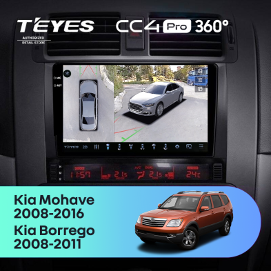 Штатная магнитола Teyes CC4 Pro 360 12/256 Kia Mohave (2008-2016)