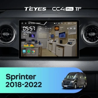 Штатная магнитола Teyes CC4 Pro 8/128 Mercedes-Benz Sprinter (2018-2022) F1 (11")