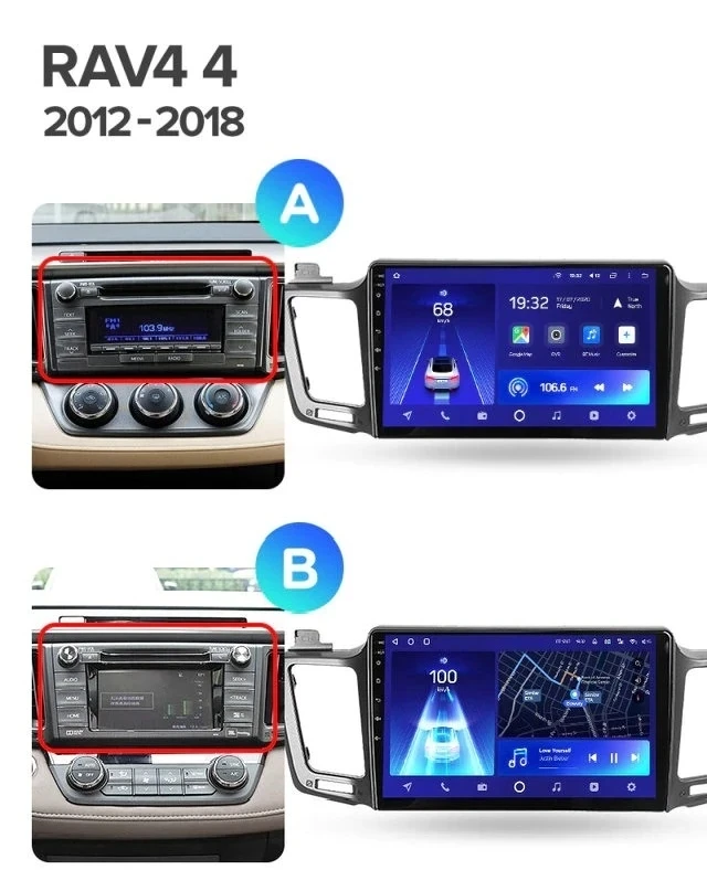Штатная магнитола Teyes CC2 Plus 4/64 Toyota RAV4 (2012-2018)