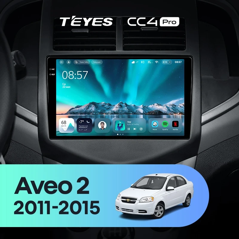 Штатная магнитола Teyes CC4 Pro 12/256 Chevrolet Aveo 2 (2011-2015)