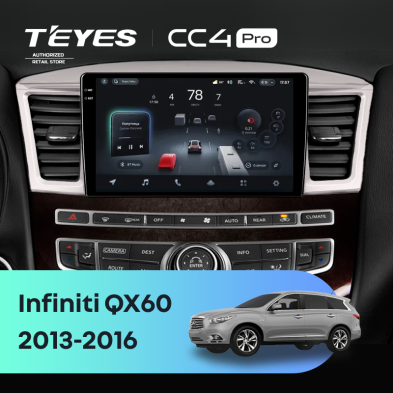 Штатная магнитола Teyes CC4 Pro 8/128 Infiniti QX60 (2013-2016)