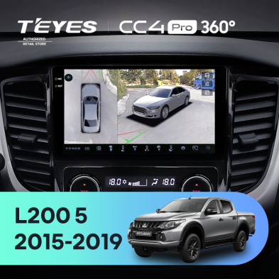 Штатная магнитола Teyes CC4 Pro 360 12/256 Mitsubishi L200 5 (2015-2019) кондиционер F1