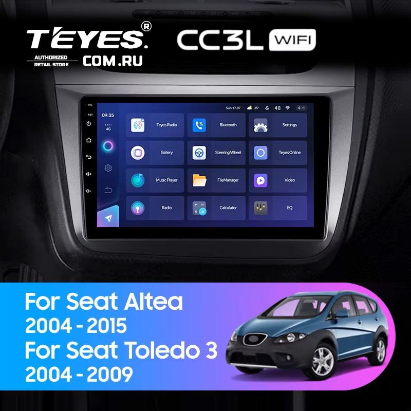 Штатная магнитола Teyes CC3L 4/32 Seat Toledo 5P 3 (2004-2009) Правый руль
