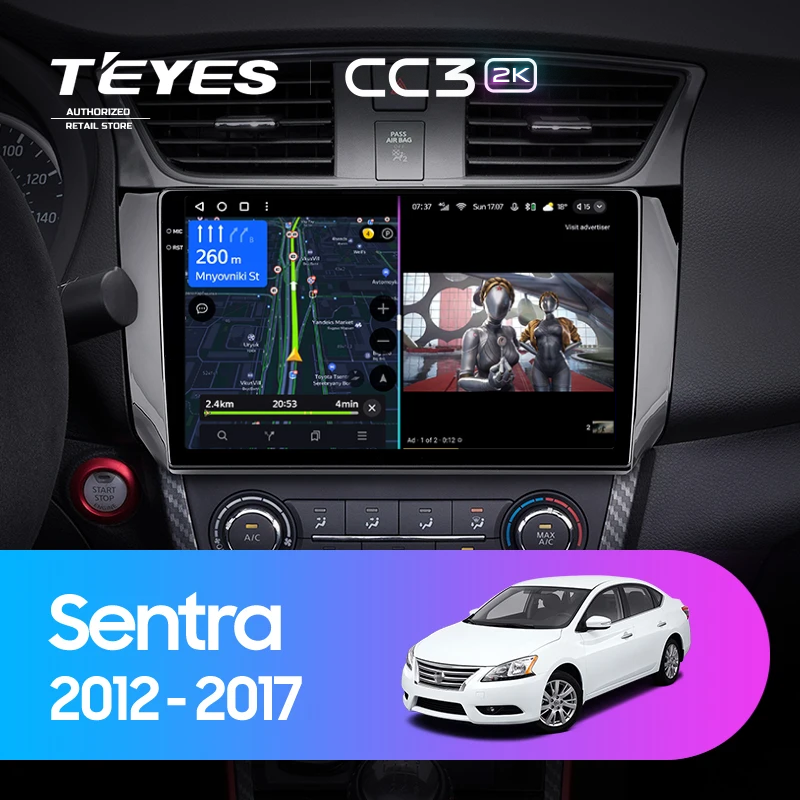 Штатная магнитола Teyes CC3 2K 4/32 Nissan Sentra B17 (2012-2017)