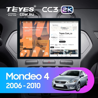 Штатная магнитола Teyes CC3 2K 4/32 Ford Mondeo 4 (2006-2010) (11")