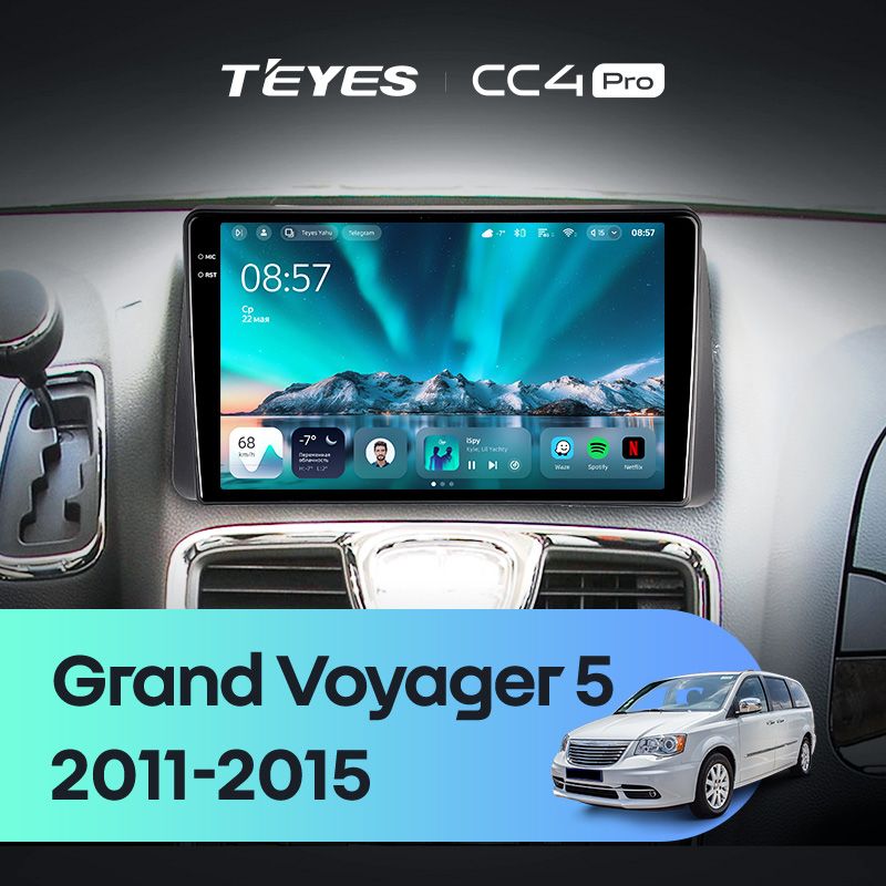 Штатная магнитола Teyes CC4 Pro 12/256 Chrysler Grand Voyager 5 (2011-2015)