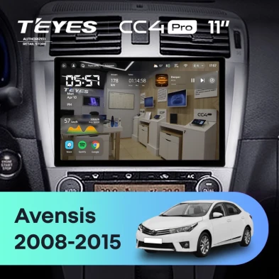 Штатная магнитола Teyes CC4 Pro 12/256 Toyota Avensis 3 (2008-2015) F1 (11")