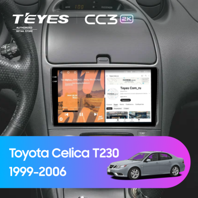 Штатная магнитола Teyes CC3 2K 360 6/128 Toyota Celica T230 (1999-2006)