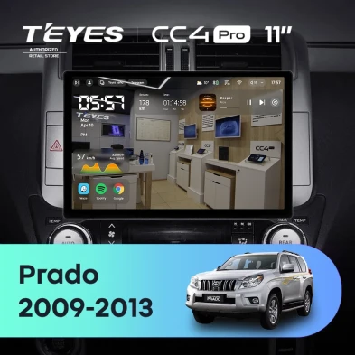 Штатная магнитола Teyes CC4 Pro 12/256 Toyota Land Cruiser Prado 150 (2009-2013) F2 Тип-B (11")