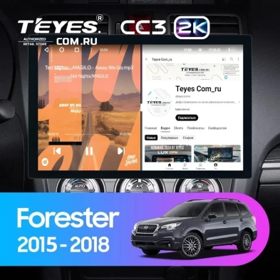 Штатная магнитола Teyes CC3 2K 4/64 Subaru Forester SJ (2015-2018) (13")