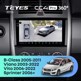 Штатная магнитола Teyes CC4 Pro 360 12/256 Mercedes-Benz Vito W639\W447 (2006-2022)
