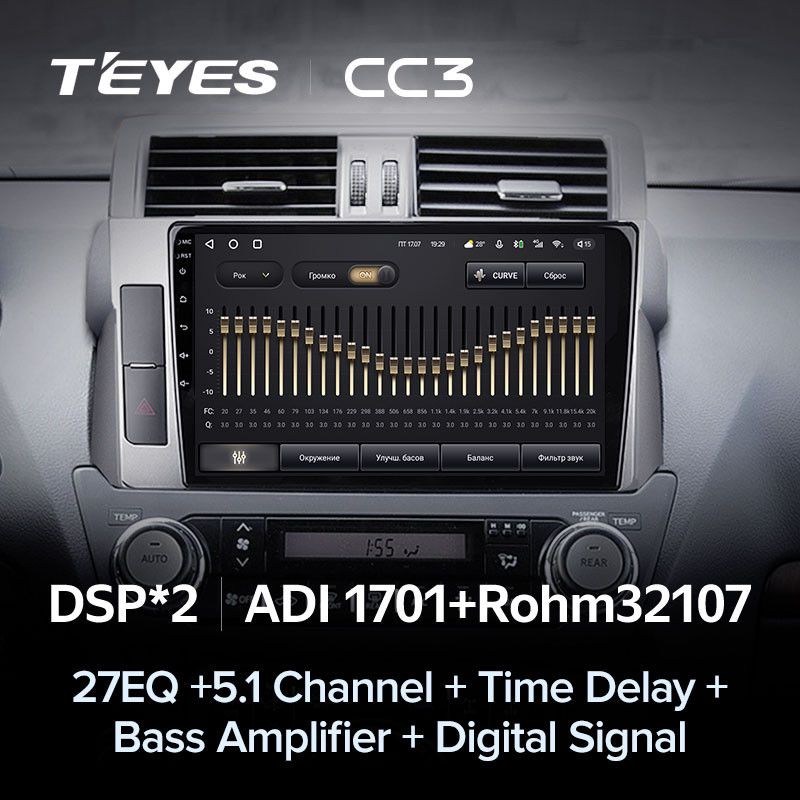 Штатная магнитола Teyes CC3 6/128 Toyota Land Cruiser Prado 150 (2013-2017)