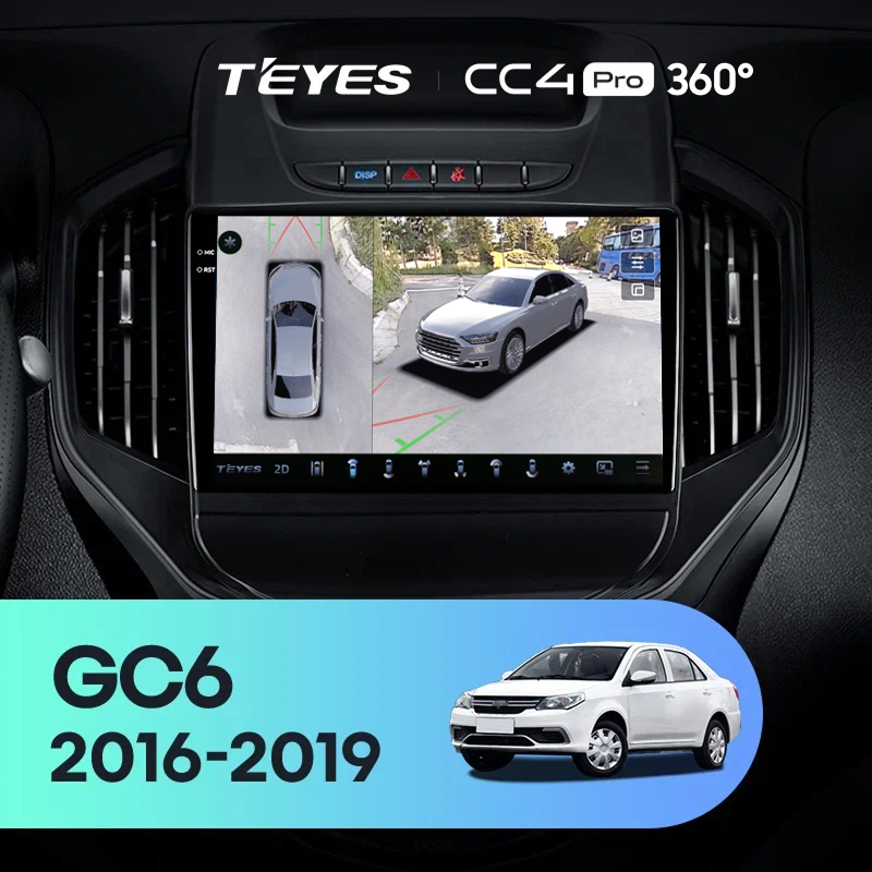 Штатная магнитола Teyes CC4 Pro 360 12/256 Geely GC6 (2016-2019)