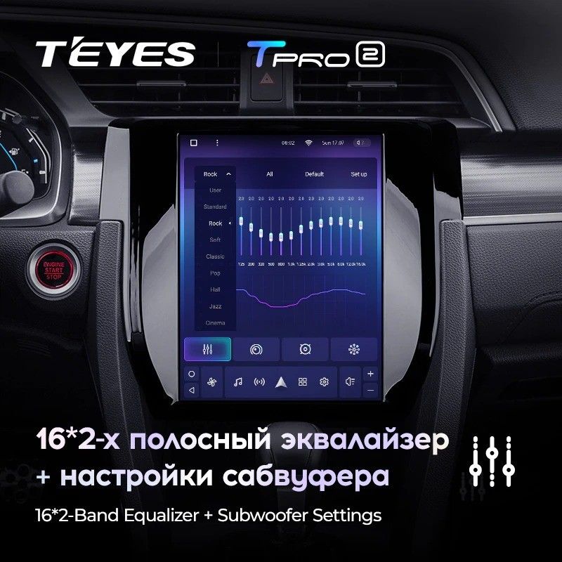 Штатная магнитола Tesla style Teyes TPRO 2 4/32 Honda Civic 10 FC FK (2015-2020)
