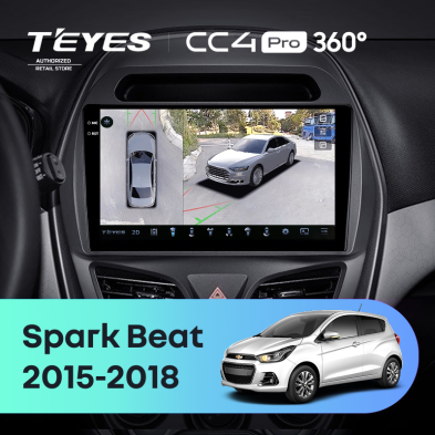 Штатная магнитола Teyes CC4 Pro 360 12/256 Chevrolet Spark Beat (2015-2018) F2