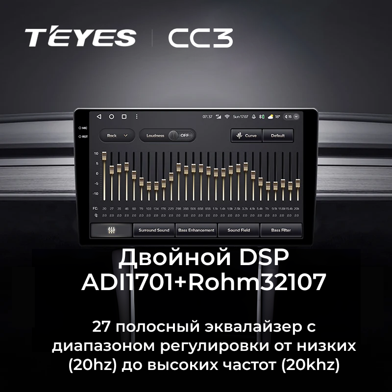 Штатная магнитола Teyes CC3 4/32 Toyota Yaris (2020-2023) Правый руль