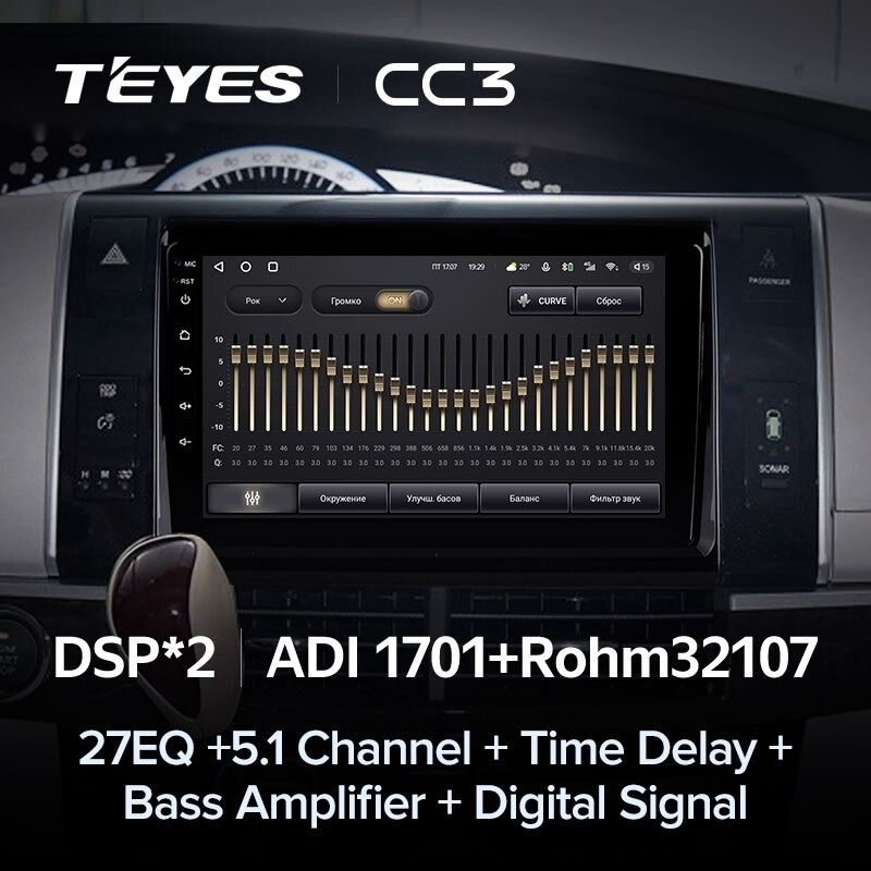 Штатная магнитола Teyes CC3 4/32 Toyota Previa XR50 (2006-2019)