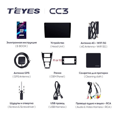 Штатная магнитола Teyes CC3 4/32 Toyota Harrier XU60 (2013-2020) F2