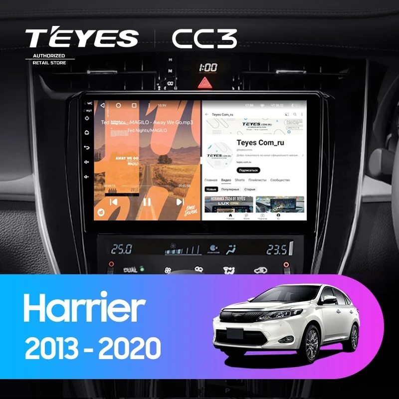 Штатная магнитола Teyes CC3 4/32 Toyota Harrier XU60 (2013-2020) F2