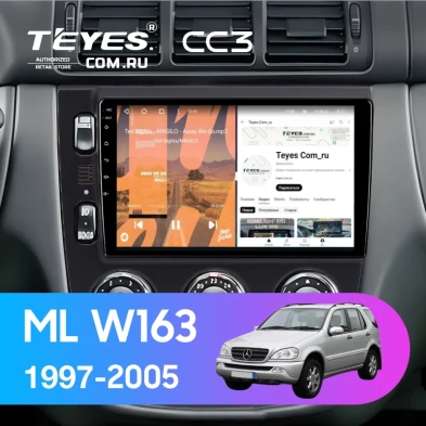 Штатная магнитола Teyes CC3 4/32 Mercedes ML W163 (1997-2005) (черная)