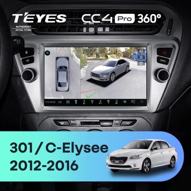 Штатная магнитола Teyes CC4 Pro 360 8/128 Citroen C-Elysee (2012-2016) F1